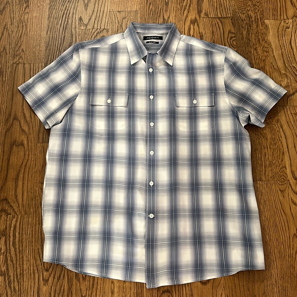 Axist Men’s Slim Fit Button Down Dress Shirt Size X-Large
